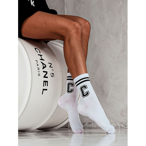 E-shop Biele dámske ponožky CILA