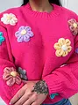 Elegantný pulóver zdobený kvetmi CHRISSY+