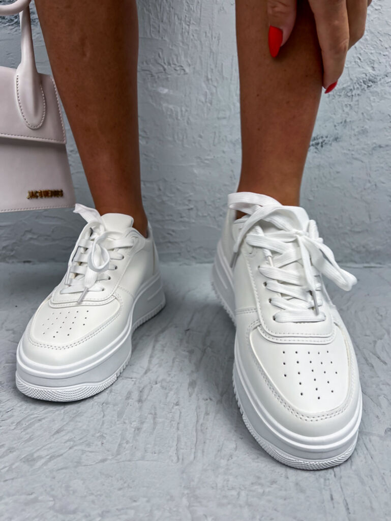 Biele platformové tenisky LANEY - next