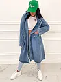 Dlhý denim kabát s kapucňou TRACEY