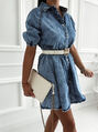 Elegantné denim šaty bez opasku ANNERIE