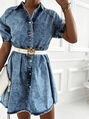 Elegantné denim šaty bez opasku ANNERIE