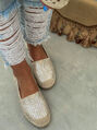 Strieborné espadrilky LUIZA