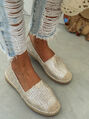 Strieborné espadrilky LUIZA