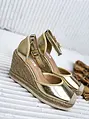 Zlaté sandálové espadrilky AVALON-