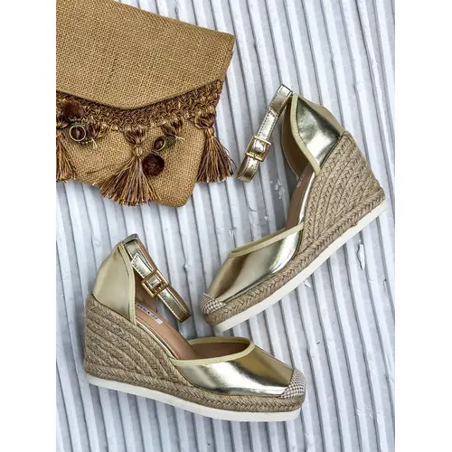 Zlaté sandálové espadrilky AVALON+ veľkosť: 38