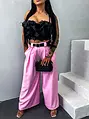 Elegantné palazzo nohavice s opaskom BRENDA