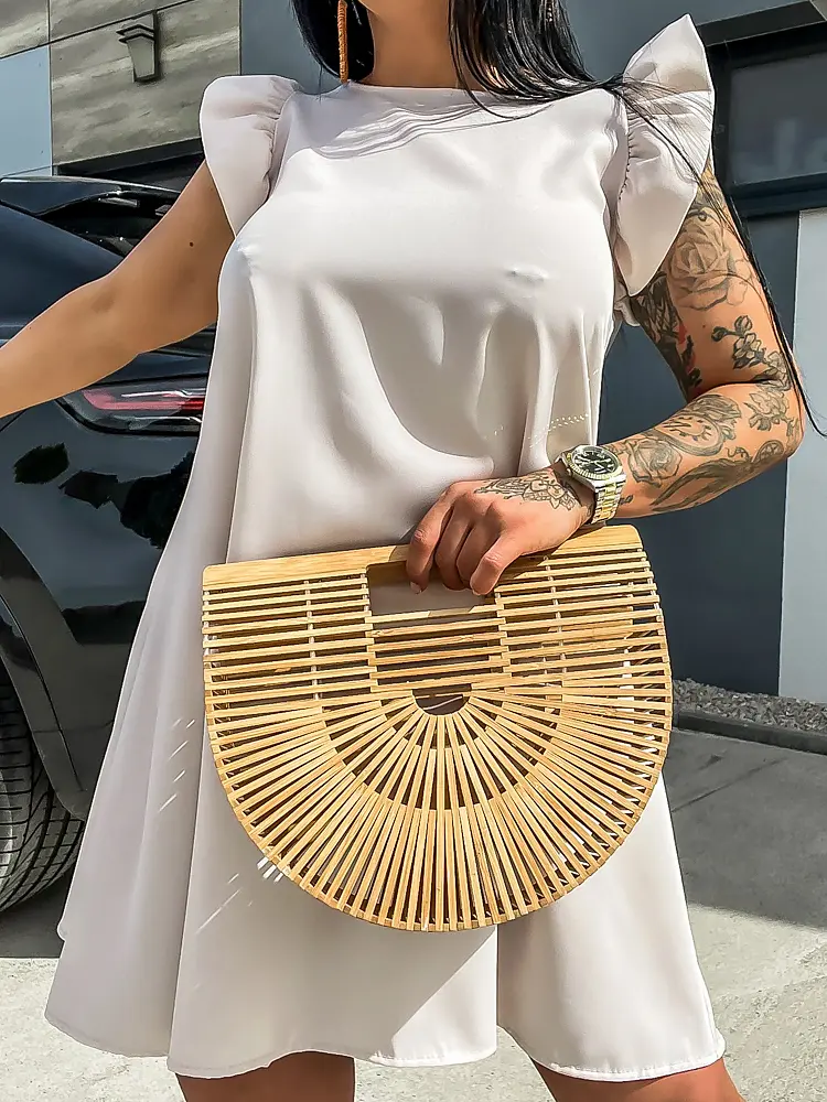 Šaty s volánikmi na ramenách JASMEEN