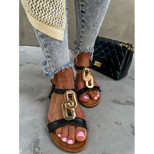 Dámske sandále so zlatou ozdobou JOLENE* veľkosť: 37