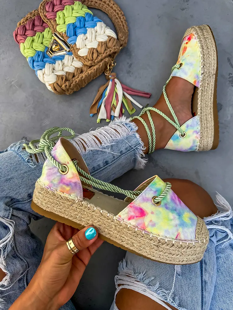 Sandále na viazanie NAWAL-