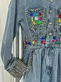 Extravagantné denim šaty YMELIA
