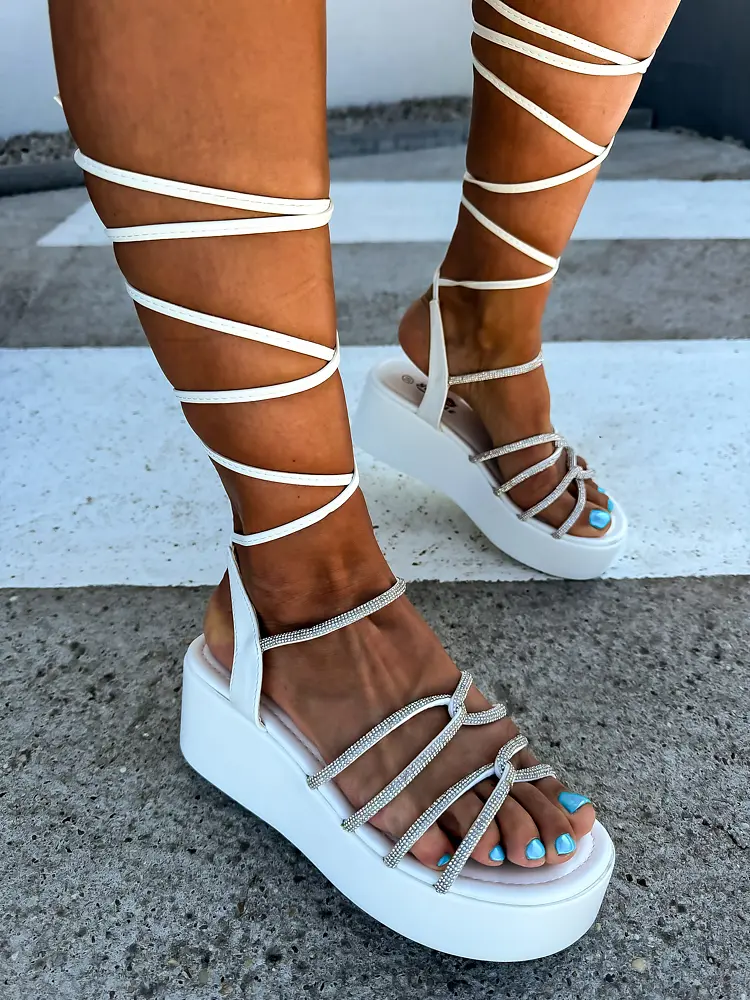 Platformové sandále na viazanie JETTA+