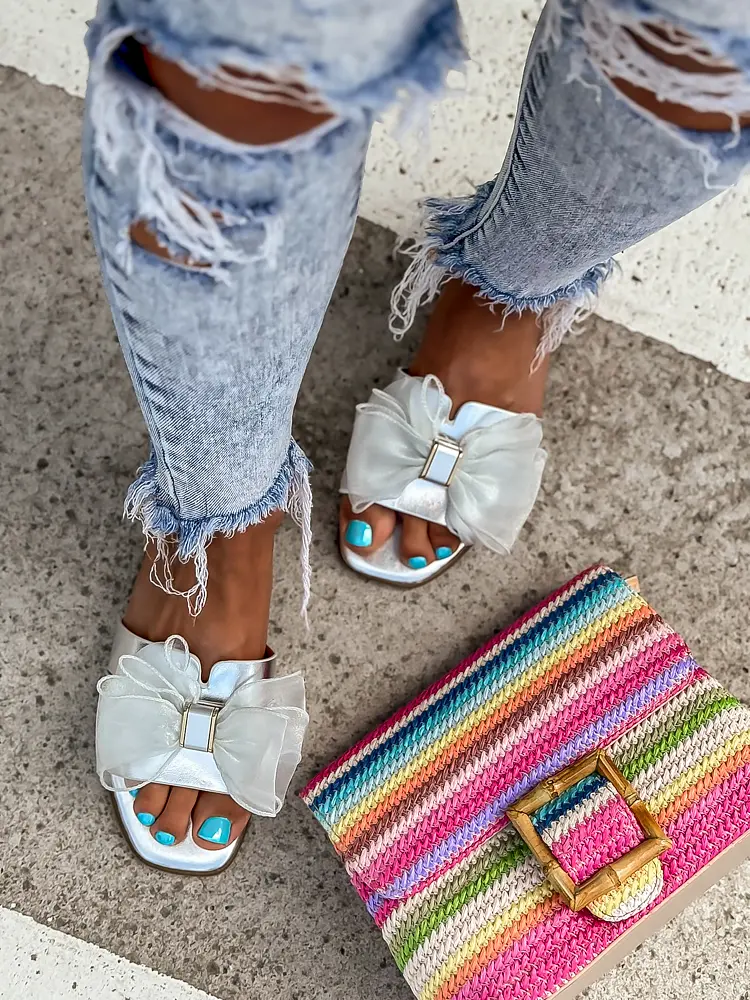 Dámske šľapky s mašľou PENELOPE- - next