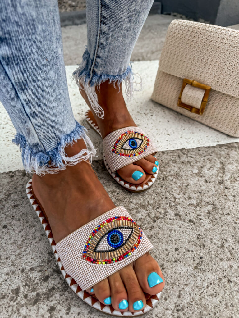 Dámske šľapky zdobené korálikmi ADALINE+ - next