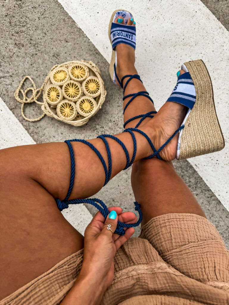 Platformové sandále na viazanie CRISTINA+