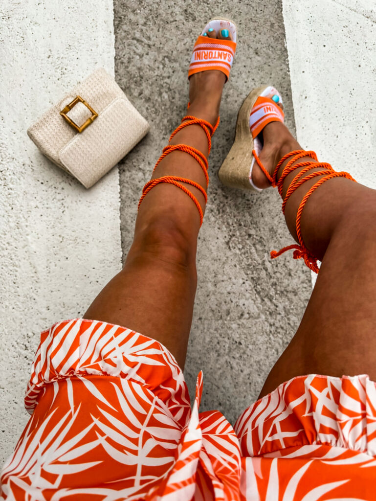 Platformové sandále na viazanie CRISTINA+