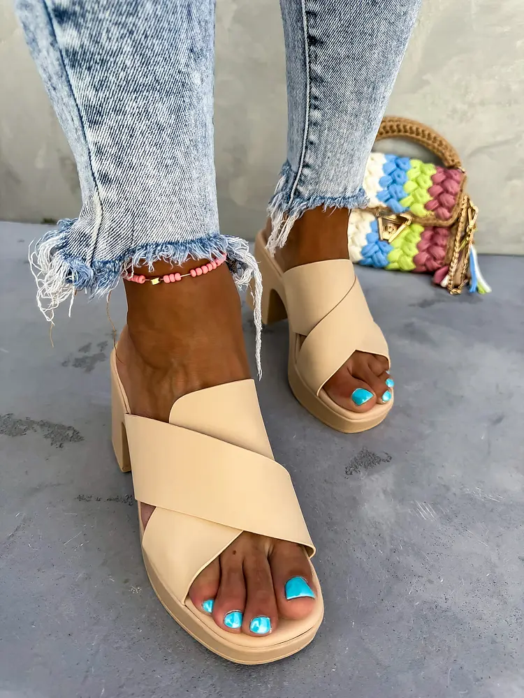 Platformové šľapky na podpätku KALIYAH+ - next