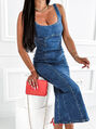 Elegantné dlhé denim šaty BETTYNA+