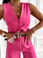 Elegantný ružový komplet s opaskom MERANO