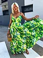 Zelené maxi šaty FIORENTINA+