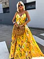 Žlté maxi šaty FIORENTINA+