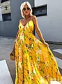 Žlté maxi šaty FIORENTINA+