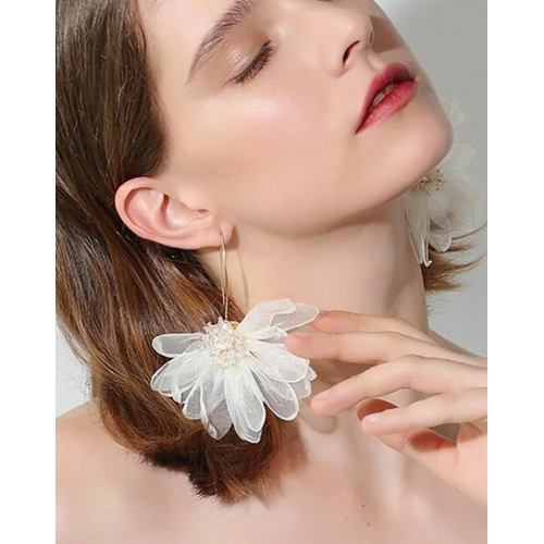 Biele náušnice+ farba: white