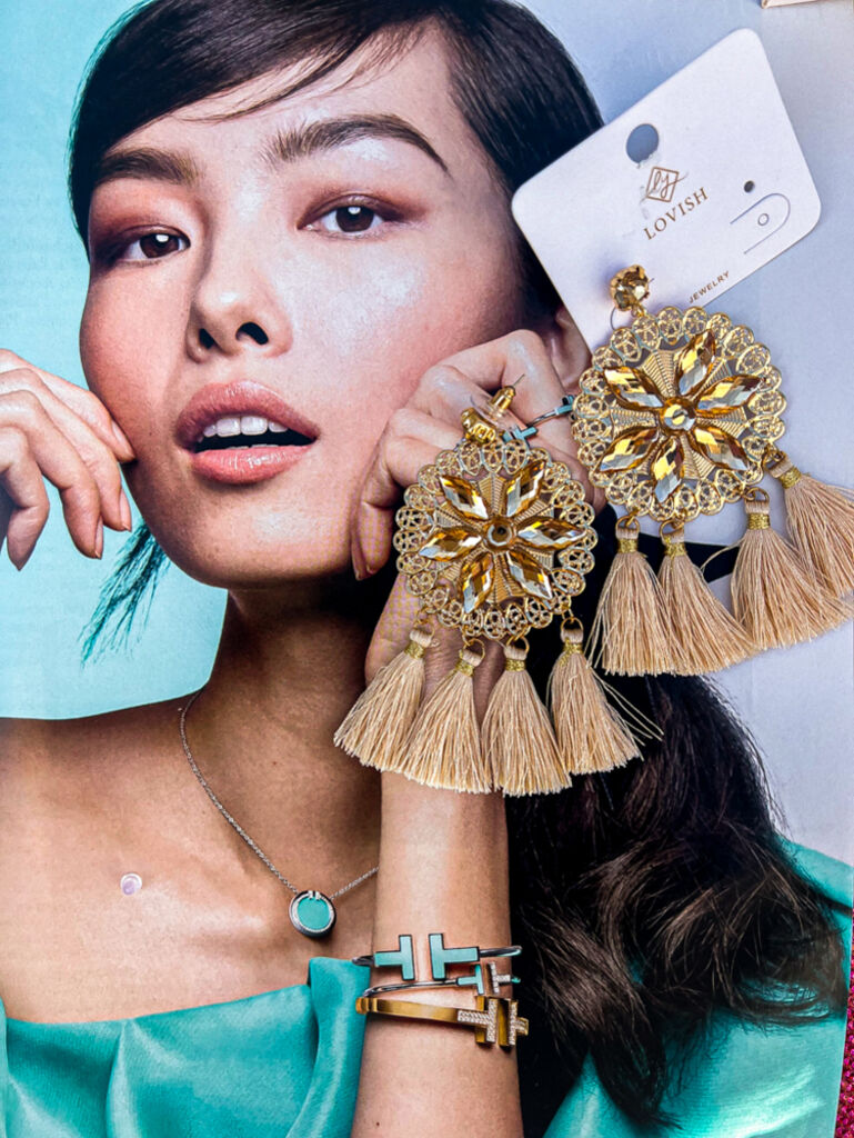 Béžovo-zlaté náušnice+ - next