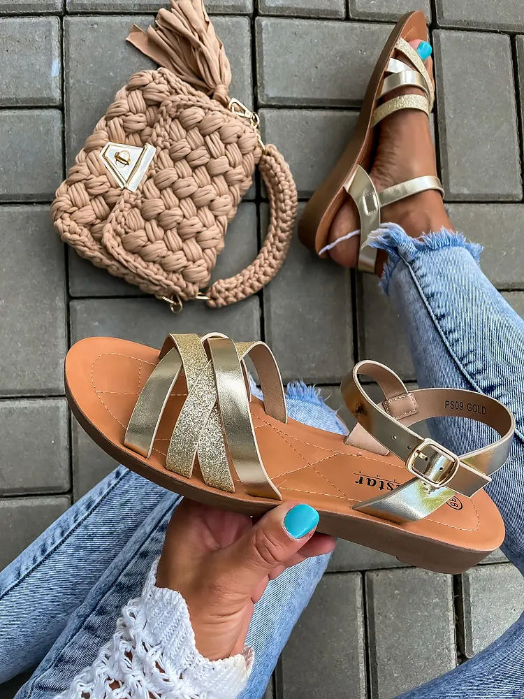 Zlaté sandále LINDA+ - next