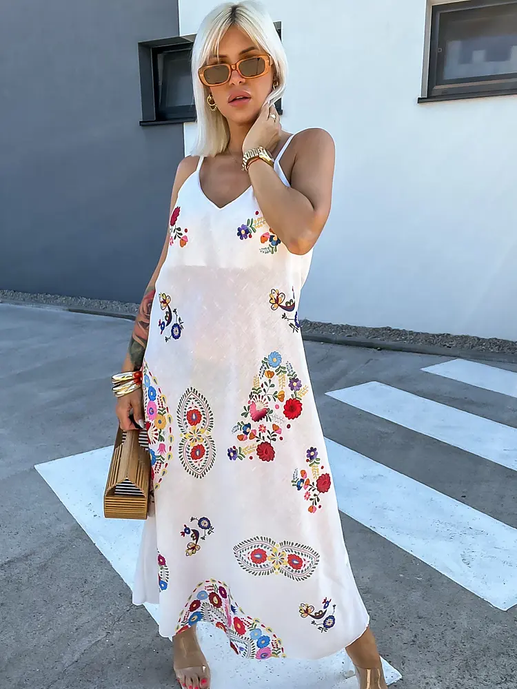 Kvetované dlhé šaty GRETEL+