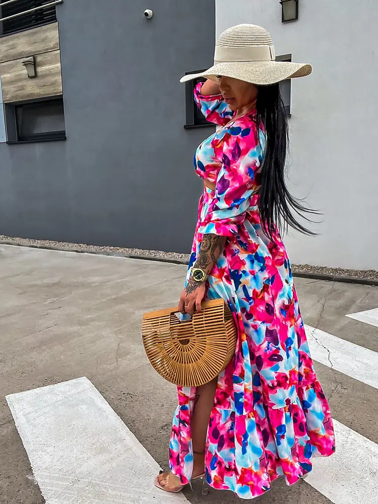 Dlhé vzorované šaty MALINDA+ - next