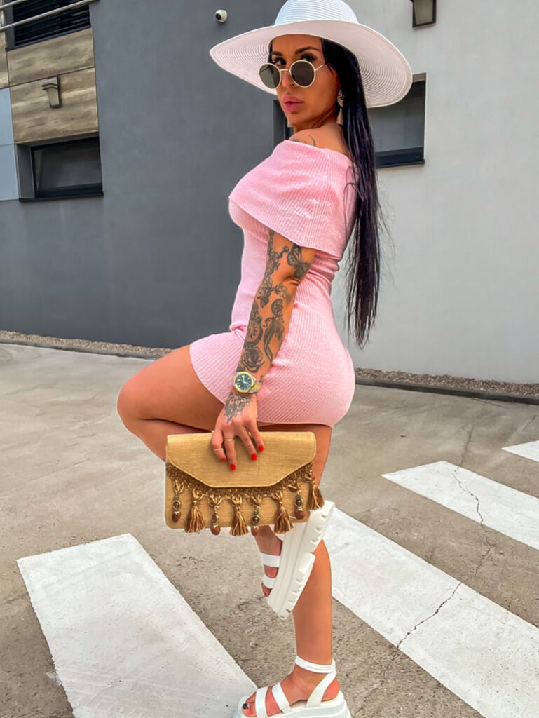 Baby pink elastické šaty MALLORY+ - next