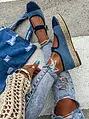 Denim sandálové espadrilky AMERICA-