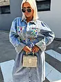Extravagantné denim šaty YMELIA