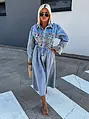 Extravagantné denim šaty YMELIA