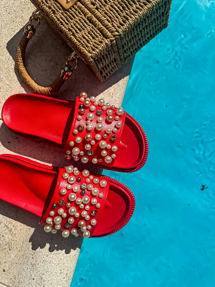 Gumené dámske šľapky zdobené korálikmi ALYS+ - next