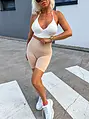 Krátke béžové push-up legíny+