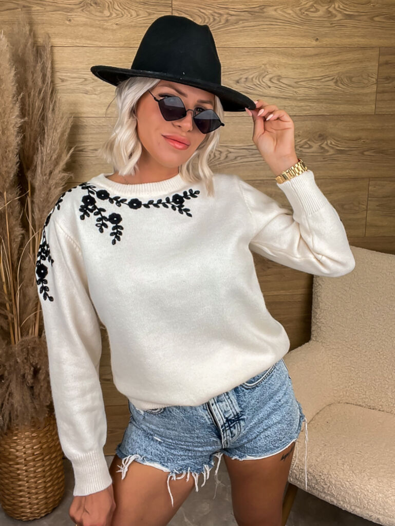 Dámsky pulóver FLORALYNN+