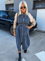 Dlhé kombinované denim šaty FLYNN+