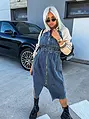 Dlhé kombinované denim šaty FLYNN+