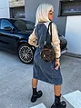 Dlhé kombinované denim šaty FLYNN+