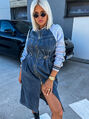 Dlhé kombinované denim šaty FLYNN+