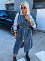 Dlhé kombinované denim šaty FLYNN+