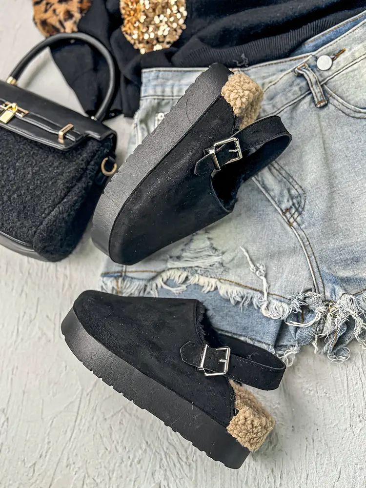 Teplé semišové papuče KARLA-