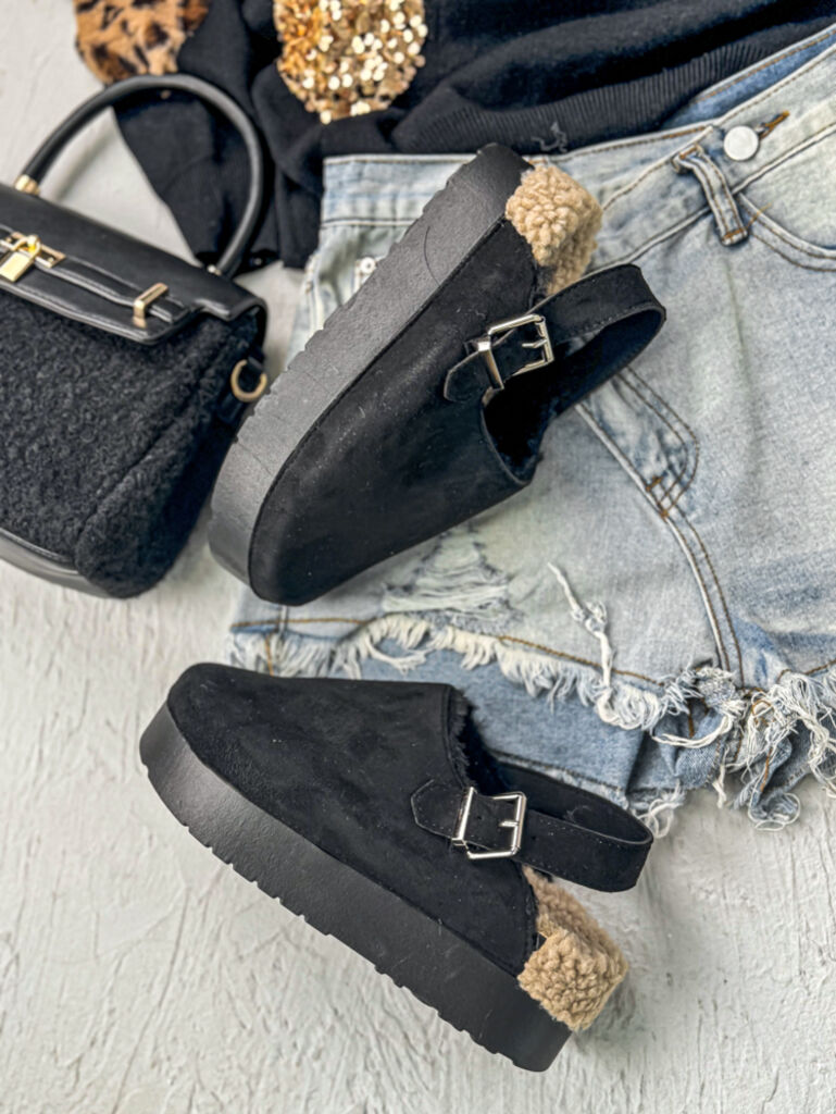 Teplé semišové papuče KARLA+