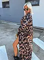 Leopardie košeľové šaty LILLIAN