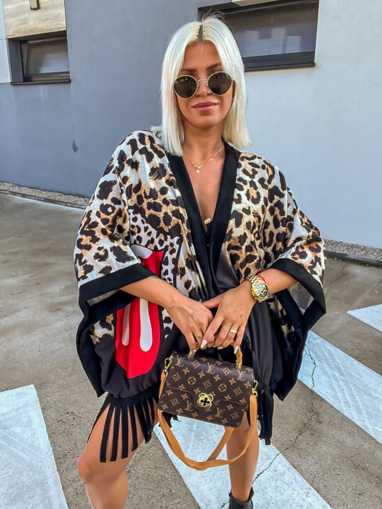 Extravagantné vzorované pončo MERIANA+