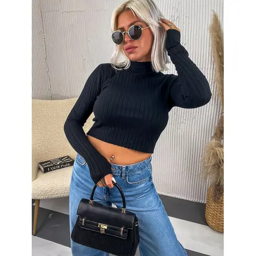 Vrúbkovaný crop-pulóver PALAVI+ veľkosť: one size