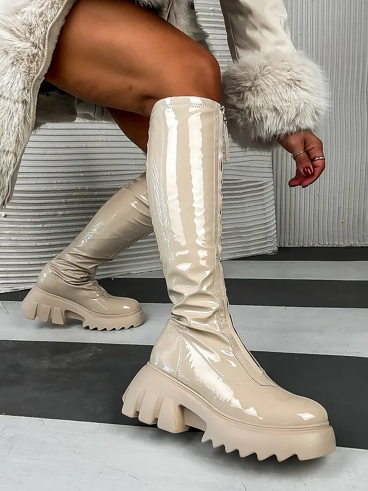 Lakované vysoké čižmy FINLEY- - next