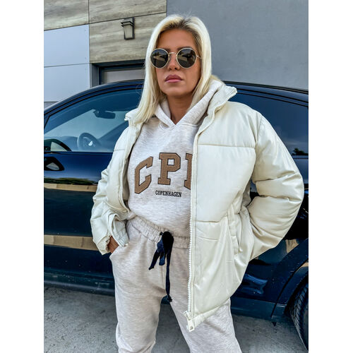 Teplá koženková bunda RIHANNA+ veľkosť: L
